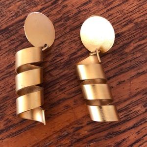 Martha Sturdy vintage matte gold earrings